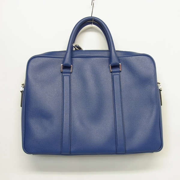 実際に弊社で買取させて頂いたHUGO BOSS/ヒューゴボス 2WAY レザーブリーフケース/ショルダーバッグ ブルー 50311731の画像 1枚目