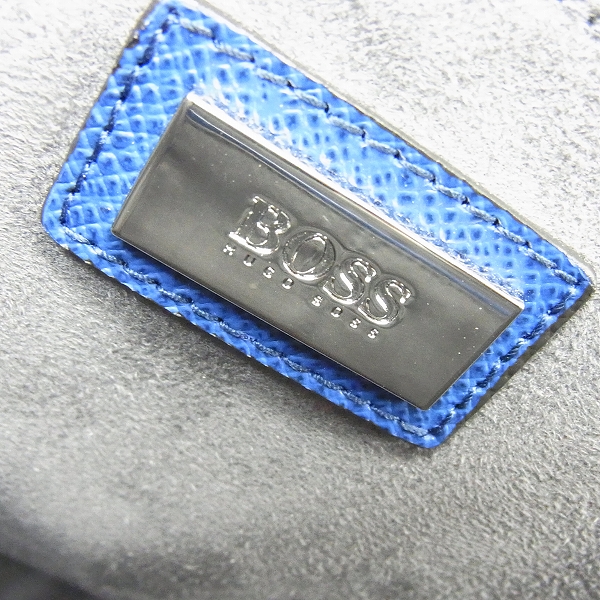 実際に弊社で買取させて頂いたHUGO BOSS/ヒューゴボス 2WAY レザーブリーフケース/ショルダーバッグ ブルー 50311731の画像 6枚目