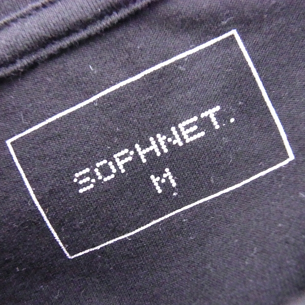 実際に弊社で買取させて頂いたSOPHNET/ソフネット 半袖 トリコロール Tシャツ ブラック SOPH-180120/Mの画像 2枚目