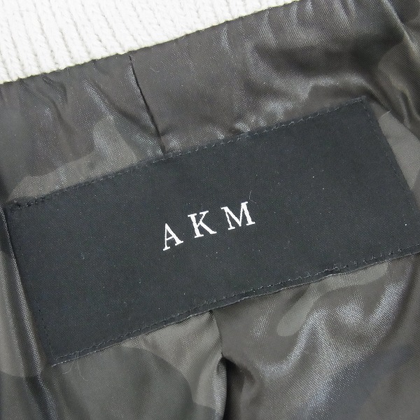 実際に弊社で買取させて頂いたAKM/エイケイエム SHRINK LEATHER collection ライダースジャケット B077/Mの画像 2枚目