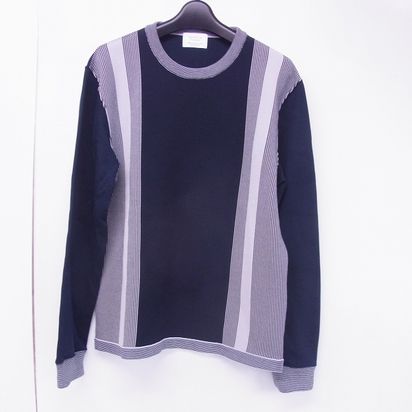 実際に弊社で買取させて頂いたEDIFICE/エディフィス ニット切替スウェット ストライプライン 48