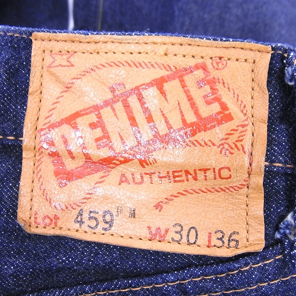 実際に弊社で買取させて頂いたDenime/ドゥニーム インディゴ ボタンフライ デニムパンツ Lot 459/W30L36の画像 2枚目