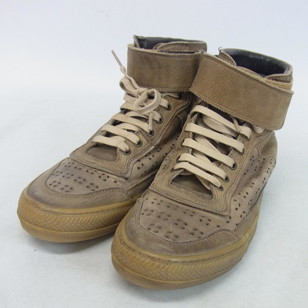 実際に弊社で買取させて頂いたDIESEL BLACK GOLD/ディーゼルブラックゴールド 15SS JORGE-HB ベルクロハイカットスニーカー/42