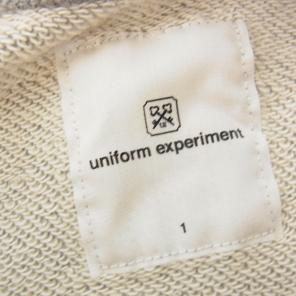 実際に弊社で買取させて頂いた【未使用】UNIFORM EXPERIMENT/ユニフォームエクスペリメント INSIDE OUT PHYSICAL FITNESS CREW NECK SWEAT/1の画像 2枚目