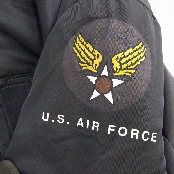 実際に弊社で買取させて頂いたALPHA INDUSTRIES/アルファインダストリーズ U.S. AIR FORCE ボア襟付き フライトジャケット B-15C ネイビー 40の画像 6枚目