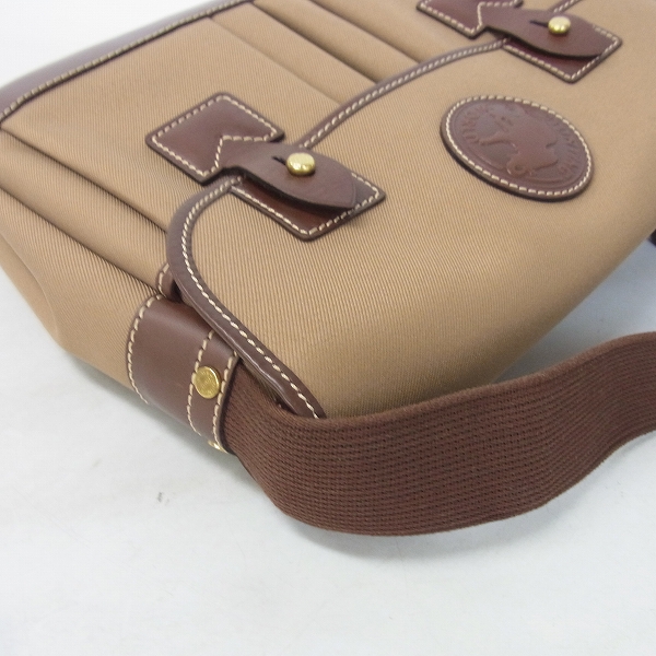 実際に弊社で買取させて頂いたHUNTING WORLD/ハンティングワールド キャンバス×レザー ショルダーバッグの画像 2枚目