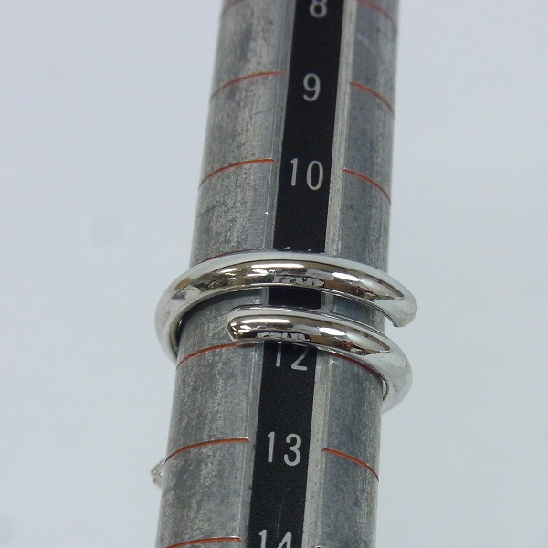 実際に弊社で買取させて頂いたChristian Dior/クリスチャン・ディオール ラインストーン 4連ロゴリング/指輪の画像 5枚目