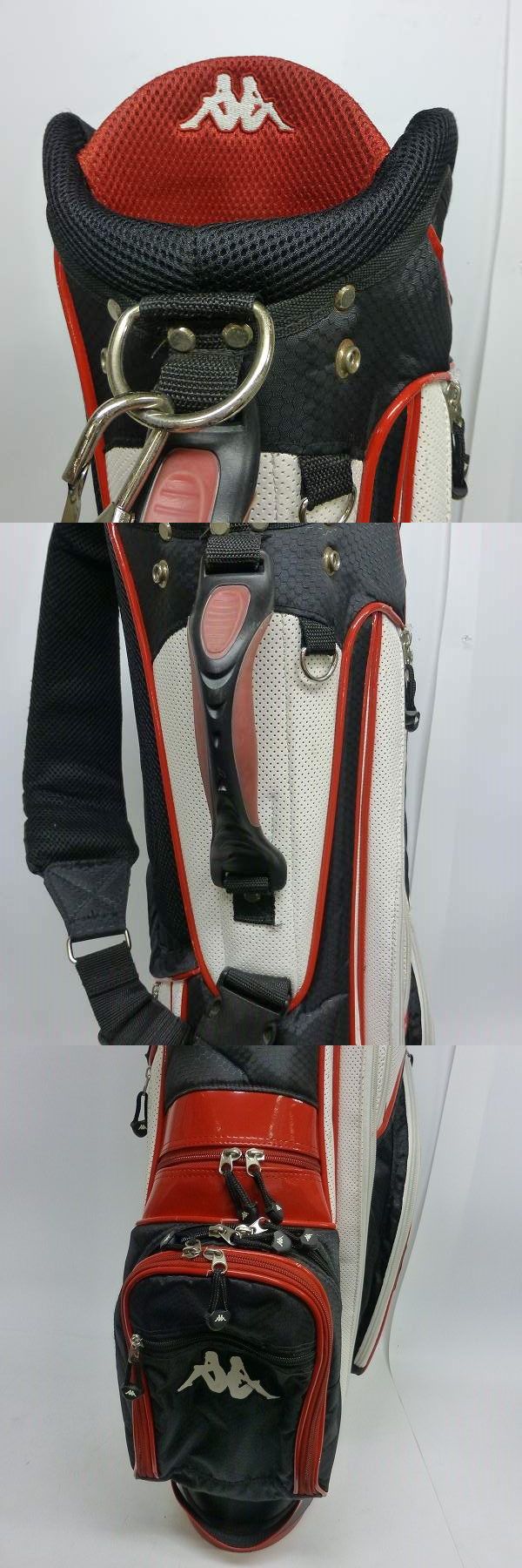 実際に弊社で買取させて頂いた★【フード欠品】KAPPA/カッパ スタンドキャディバッグ KGMD2Y78 9型 ブラックの画像 4枚目