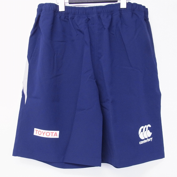 実際に弊社で買取させて頂いた【未使用】CANTERBURY/カンタベリー TOYOTA PRACTICE HP ハーフパンツ R25520TY ネイビー/6L