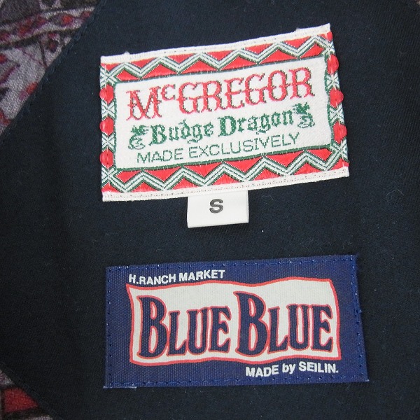 実際に弊社で買取させて頂いたBLUEBLUE×McGREGOR/ブルーブルー×マクレガー/ハリウッドランチマーケット ショールカラーコート バティック柄/Sの画像 2枚目