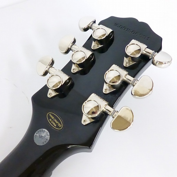 実際に弊社で買取させて頂いた★【動作確認済】Epiphone/エピフォン Les Paul Studio/レスポール スタジオ Ebony ケース付きの画像 2枚目