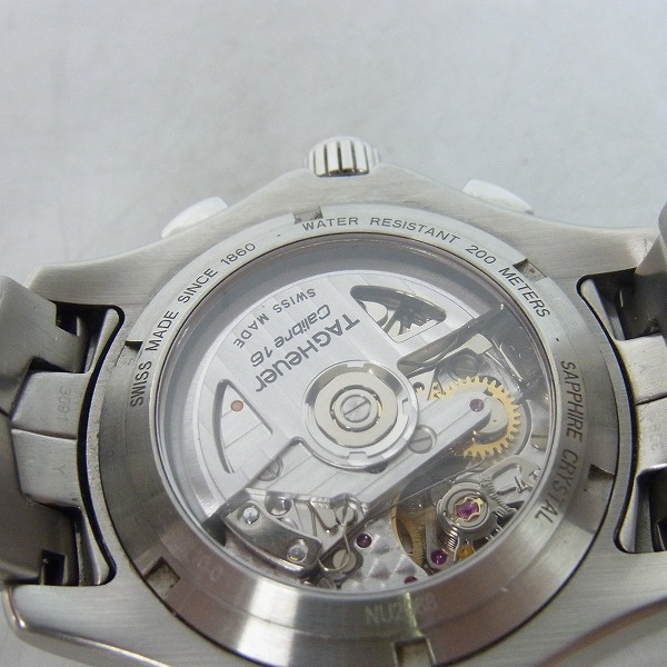 実際に弊社で買取させて頂いたTAG HEUER/タグホイヤー Link/リンク 裏スケ 自動巻き クロノグラフ 腕時計 CJF2110-0の画像 3枚目