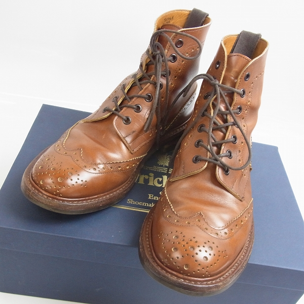 実際に弊社で買取させて頂いたTrickers/トリッカーズ ウィングチップ カントリーブーツ レザー ブラウン M2508/7.5