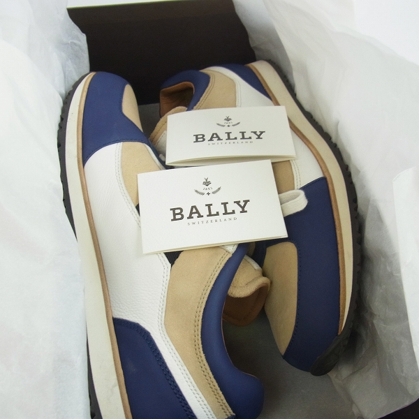 実際に弊社で買取させて頂いたBALLY/バリー OKAR/56 カーフレザー スニーカー/8Dの画像 8枚目