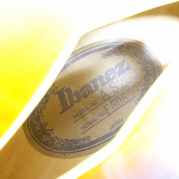 実際に弊社で買取させて頂いた★Ibanez/アイバニーズ 日本製 AS200 セミホロウ セミアコ エレキギターの画像 7枚目