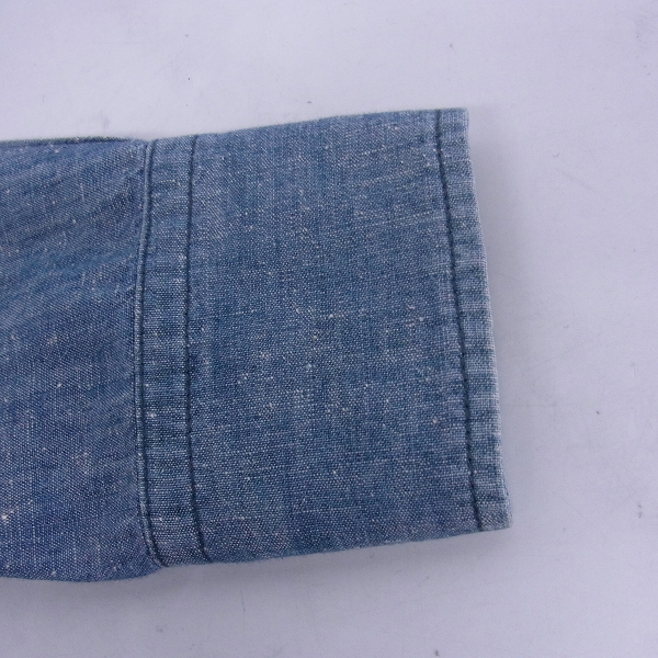 実際に弊社で買取させて頂いたMAISON KITSUNE/メゾンキツネ 霜降りシャンブレー/ウェスタンシャツ XSの画像 7枚目