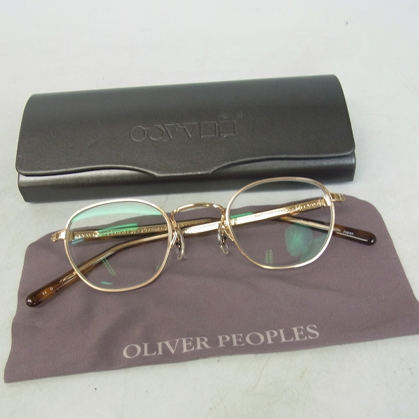 実際に弊社で買取させて頂いたOLIVER PEOPLES/オリバーピープルズ  Emil ボストンスタイル 眼鏡/メガネフレーム ゴールドの画像 7枚目