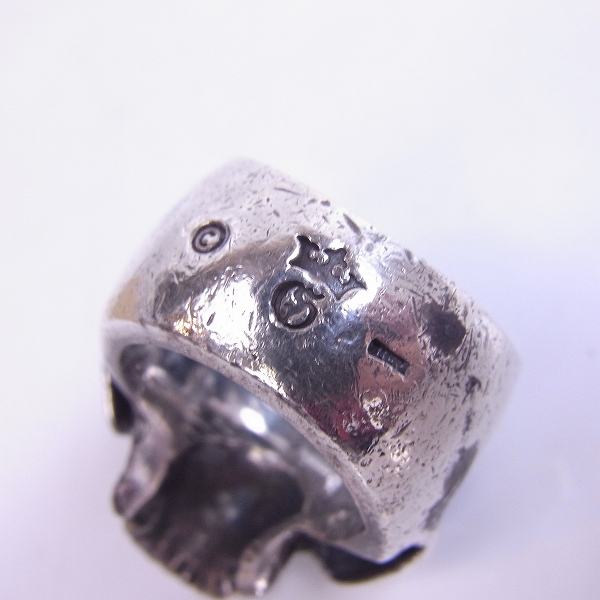 実際に弊社で買取させて頂いた【生前】Gabor/ガボール Large skull ring/ラージスカル リング wo/ジョー 17～18号の画像 6枚目