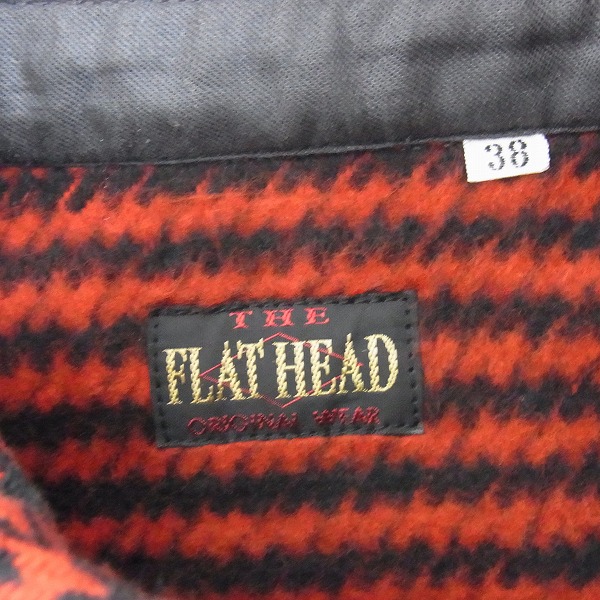 実際に弊社で買取させて頂いたTHE FLAT HEAD/フラットヘッド 千鳥格子/ハウンドトゥース柄 ネルシャツ 38の画像 2枚目