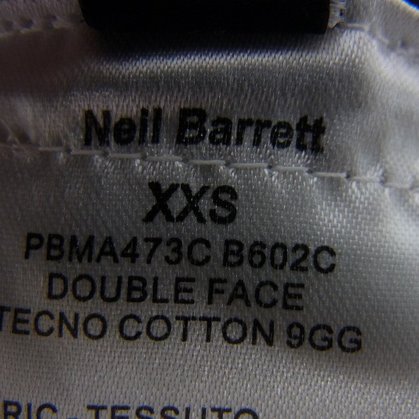 実際に弊社で買取させて頂いたNeil Barrett/ニールバレット ミラノリブ ニット ライダース バイカー ジャケット/XXSの画像 5枚目