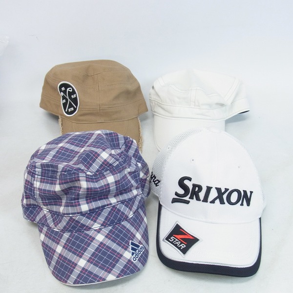 実際に弊社で買取させて頂いたSRIXON/スリクソン PUMA/プーマ adidas/アディダス ゴルフキャップ 4点セット