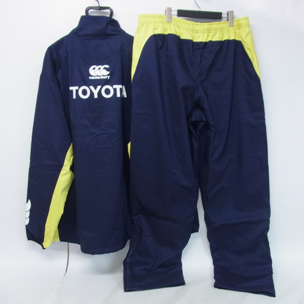 実際に弊社で買取させて頂いた【未使用】CANTERBURY/カンタベリー TOYOTA WIND JACKET/PANTS ウインドブレーカー セットアップ/6Lの画像 1枚目