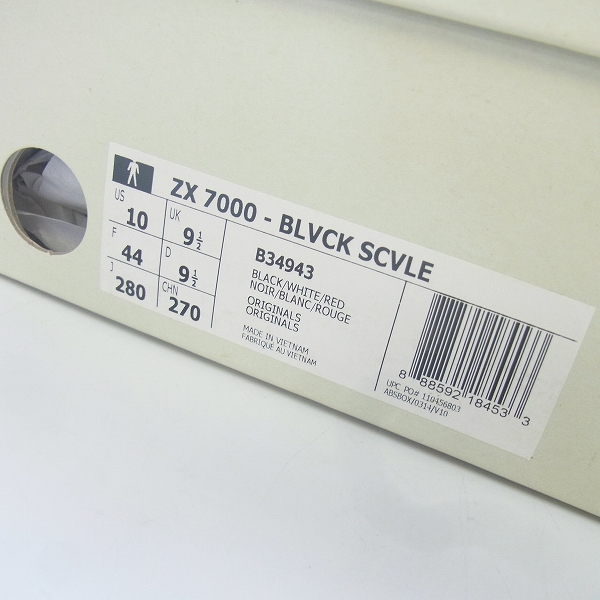 adidas/アディダス ZX 7000-BLVCK SCVLE スニーカー B34943/28の買取 
