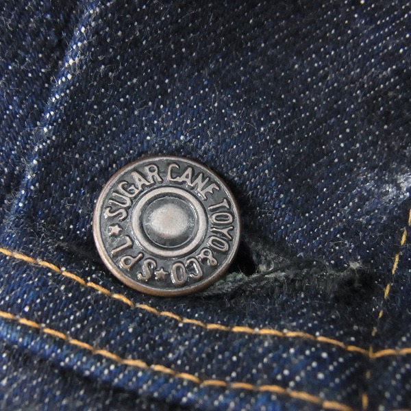 実際に弊社で買取させて頂いたSUGARCANE/シュガーケーン デニム ジャケット/Gジャン M11028 の画像 4枚目