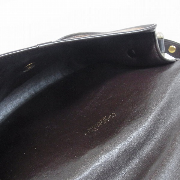 実際に弊社で買取させて頂いたChristian Dior/ディオール CDロゴ トロッター柄 キャンバスショルダーバッグの画像 4枚目