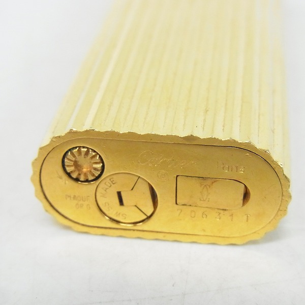 実際に弊社で買取させて頂いたCartier/カルティエ ガスライター ゴールド ストライプの画像 2枚目