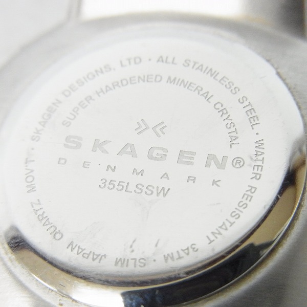 実際に弊社で買取させて頂いたSKAGEN/スカーゲン アナログ腕時計 355LSSW【動作未確認】の画像 3枚目