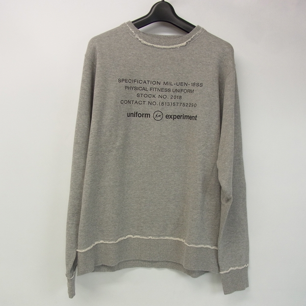 実際に弊社で買取させて頂いた【未使用】UNIFORM EXPERIMENT/ユニフォームエクスペリメント INSIDE OUT PHYSICAL FITNESS CREW NECK SWEAT/1