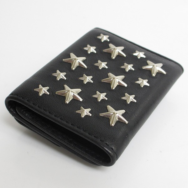 実際に弊社で買取させて頂いたJIMMY CHOO/ジミーチュウ スタッズ 三つ折り 財布/ウォレットの画像 3枚目
