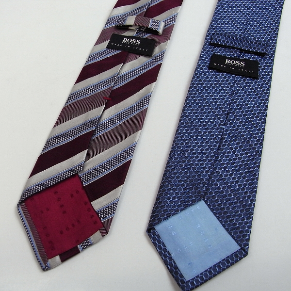 実際に弊社で買取させて頂いたHUGO BOSS/ヒューゴ ボス シルク ネクタイ 英国製/2点セットの画像 3枚目