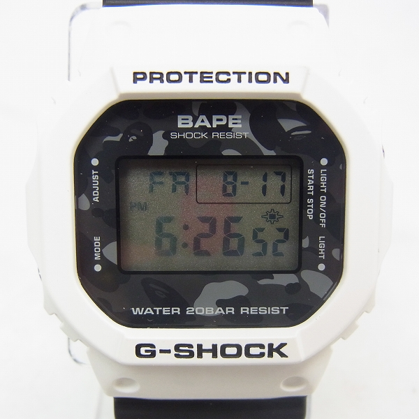 G-SHOCK/Gショック×エイプ コラボ DW-5600VT NFS限定07SS 白黒の買取