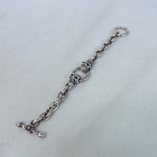 実際に弊社で買取させて頂いた【ギャラ付】TRAVIS WALKER/トラヴィスワーカー LTD 2スカル スムースリンク　ブレスレットの画像 7枚目