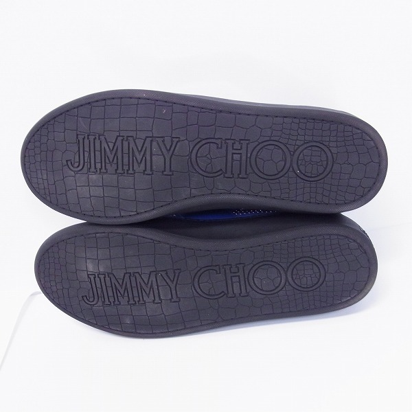実際に弊社で買取させて頂いたJIMMY CHOO/ジミーチュウ マイクロスタッズ スニーカー ブルー/43の画像 2枚目