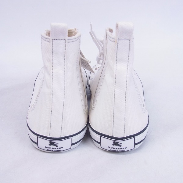 実際に弊社で買取させて頂いたBURBERRY BLUE LABEL/バーバリーブルーレーベル キャンバス ハイカットスニーカー 白/3 の画像 1枚目