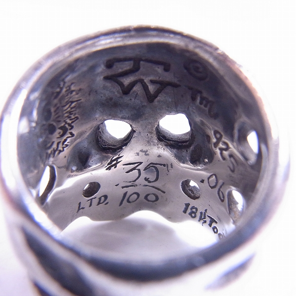 実際に弊社で買取させて頂いたTRAVIS WALKER/トラヴィスワーカー スカルリング 100個限定の画像 7枚目