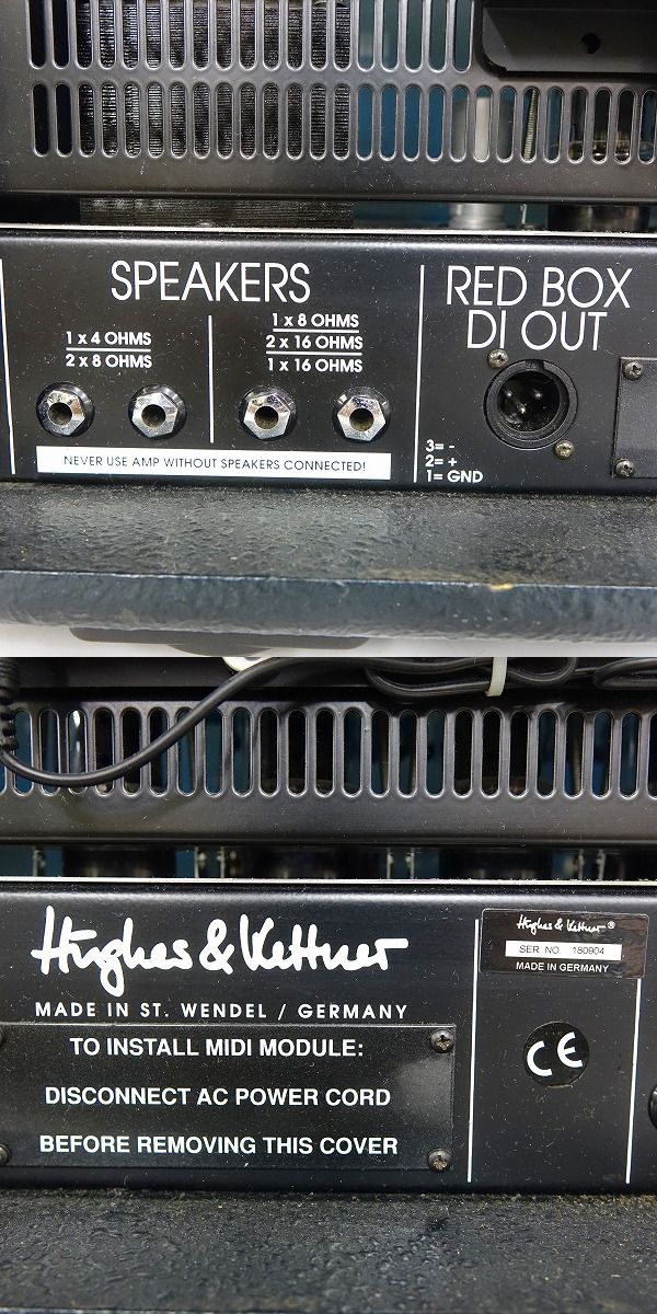 実際に弊社で買取させて頂いた★【難有】Hughes & Kettner/ヒュースアンドケトナー TRIAMP/トライアンプ MK-1 真空管 ギターアンプ ヘッドアンプの画像 5枚目