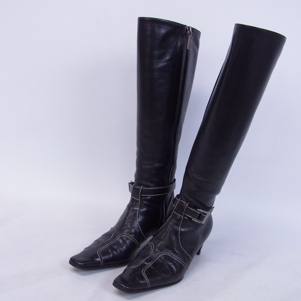 実際に弊社で買取させて頂いたCELINE/セリーヌ レザー ロングブーツ 36.5