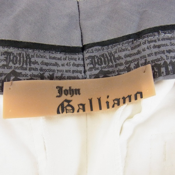 実際に弊社で買取させて頂いたJohn Galliano/ジョンガリアーノ コットンパンツ Size：44の画像 3枚目
