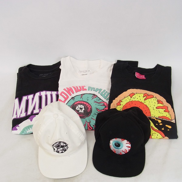 実際に弊社で買取させて頂いたMISHKA/ミシカ プリントTシャツ/カットソー スナップバック/キャップ 5点セットの画像 0枚目