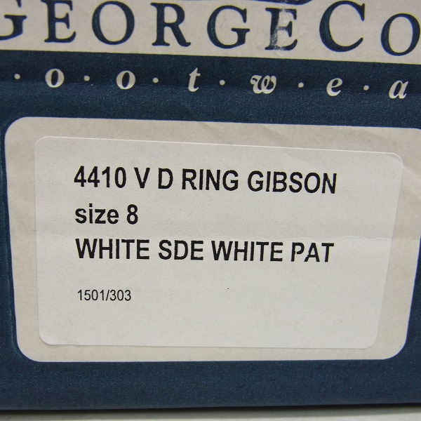 実際に弊社で買取させて頂いたGEORGE COX×MOON AGE DEVILMENT D RING GIBSON/ギブソン ラバーソール 白 3588V/UK9の画像 9枚目