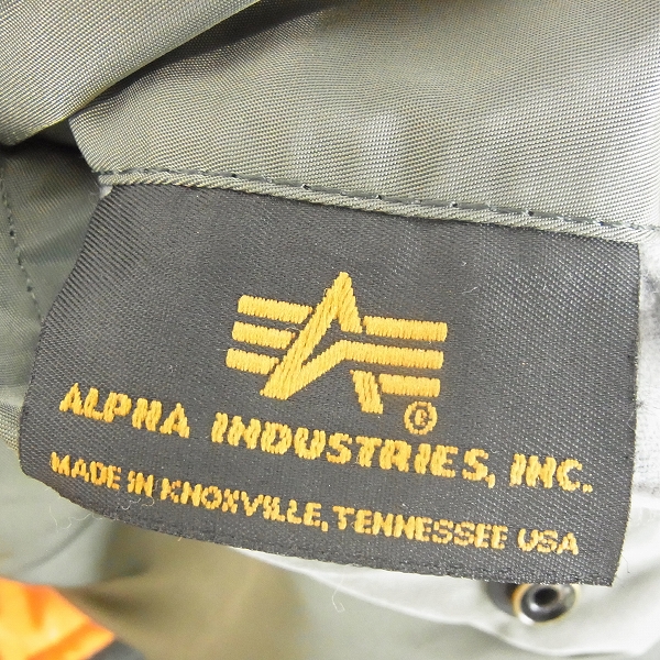 実際に弊社で買取させて頂いたALPHA INDUSTRIES/アルファインダストリーズ リバーシブル MA-1 MIL-J-82790J Lの画像 2枚目