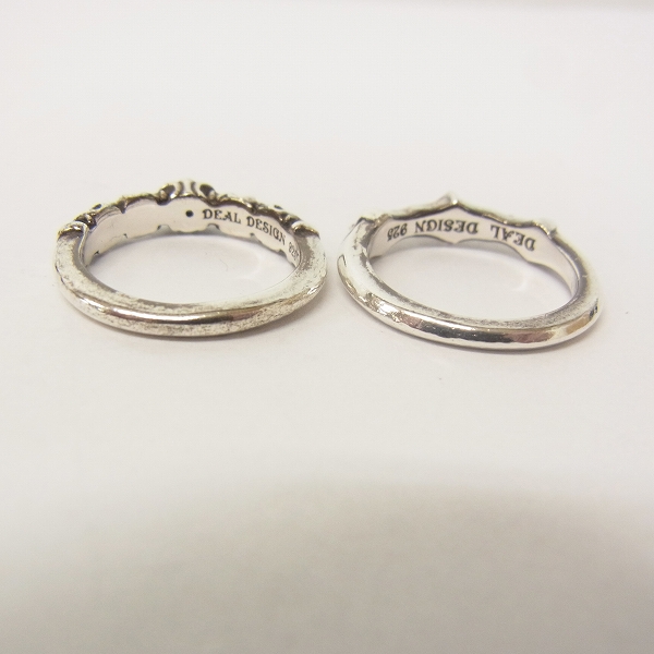 実際に弊社で買取させて頂いたDEAL DESIGN/ディールデザイン ゲートライン他 リング2点セット/＃9の画像 3枚目