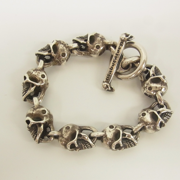 実際に弊社で買取させて頂いたGabor/ガボール ALL SKULL LINK BRACELET/オールスカルリンクブレスレット 8リンクの画像 2枚目