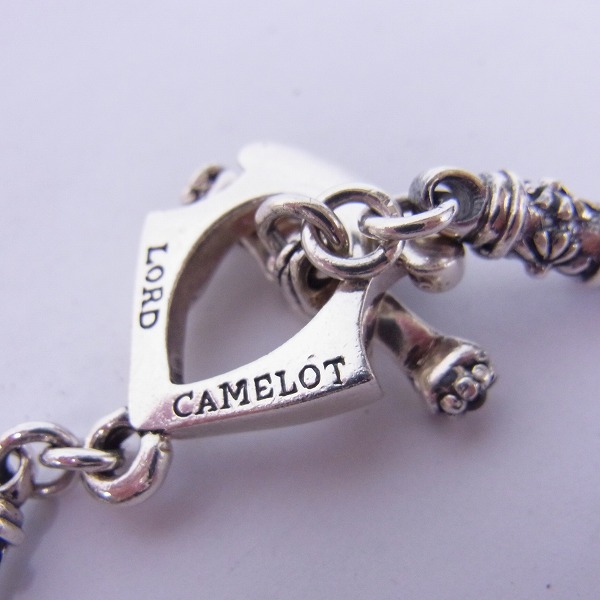 実際に弊社で買取させて頂いたLord Camelot/ロードキャメロット エンブレムペンダント/ガーネット付き デザインネックレスチェーンの画像 4枚目