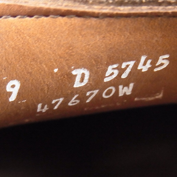 実際に弊社で買取させて頂いたAllen Edmods/アレン エドモンズ 5745  FIFTH AVENUE キャップトウ レザーシューズ 9Dの画像 5枚目