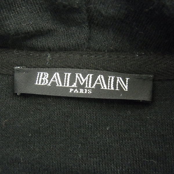 実際に弊社で買取させて頂いたBALMAIN/バルマン 16SS メッシュ フード ジップアップ カーディガン XS　の画像 2枚目